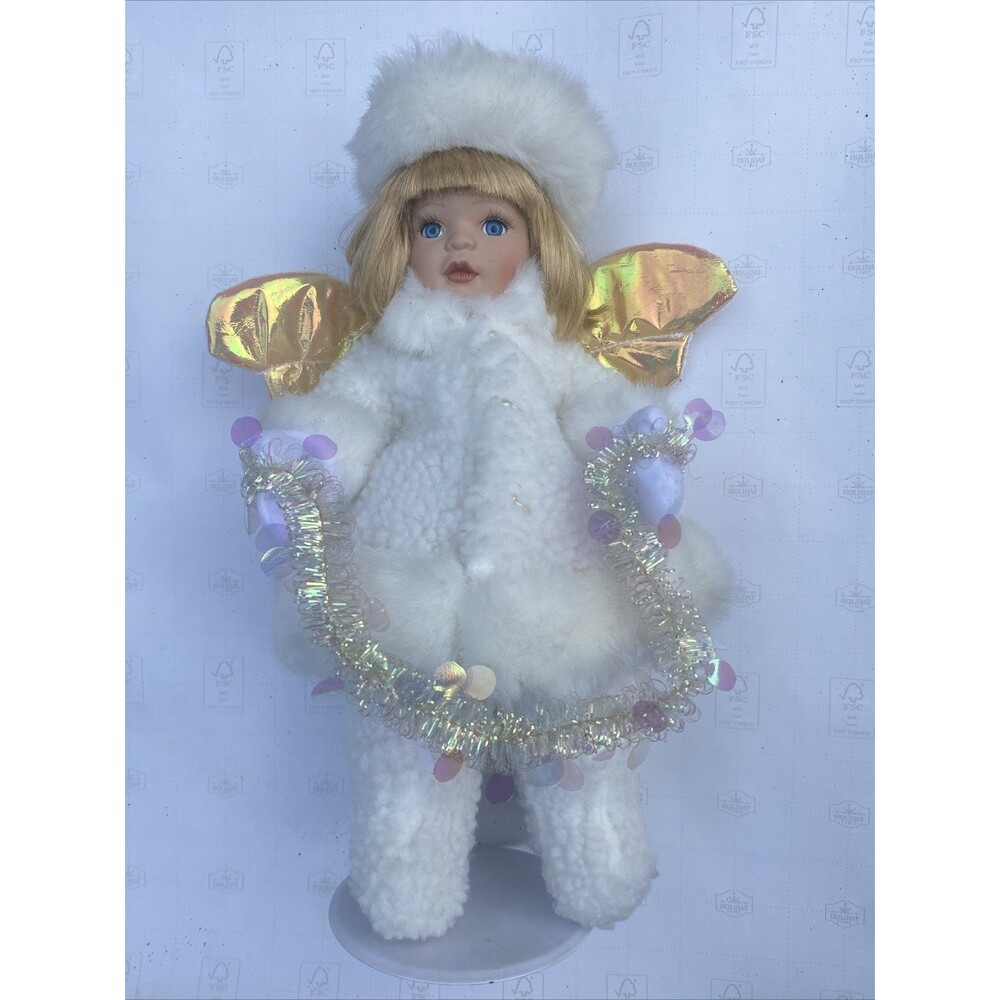 Vintage Snow Baby Porcelain Doll 12”